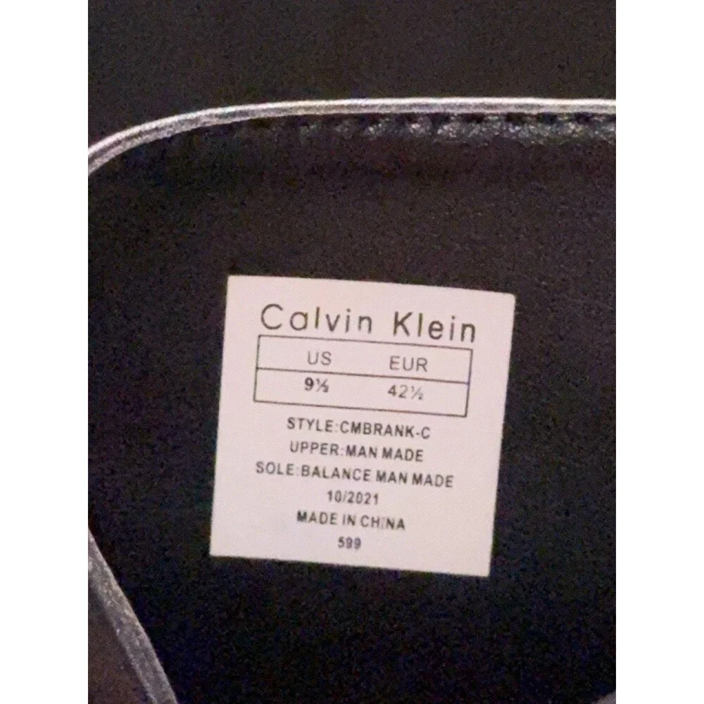 Men’s Calvin Klein Leather Boots Black Beck Zip Up 9.5 M
